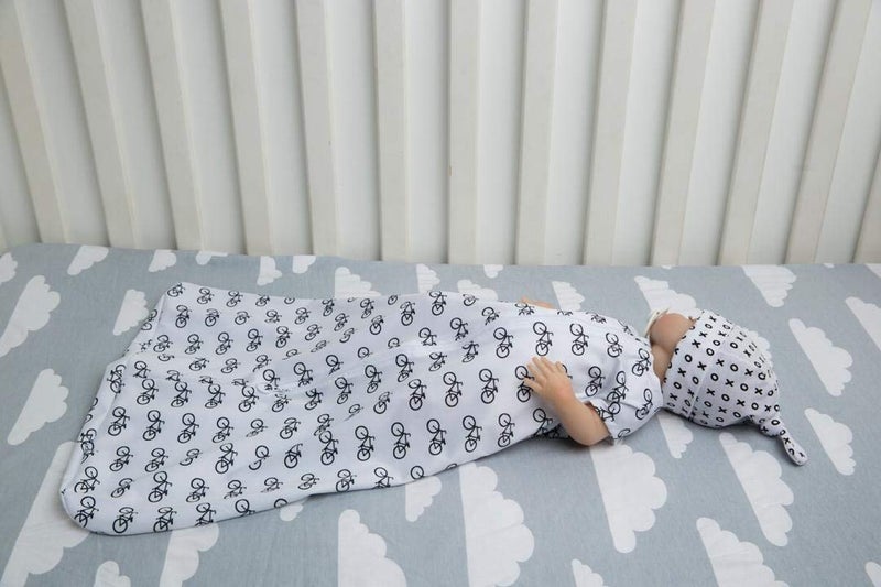 BaeBae Goods Premium Crib Sheets for Baby Boys and Girls, 4 Pack, Soft and Breathable Jersey Knit Fitted Sheet Set, Grey and White, Cute Gender Neutral Nursery Mattress Bedding, Universal Fit - Image 5